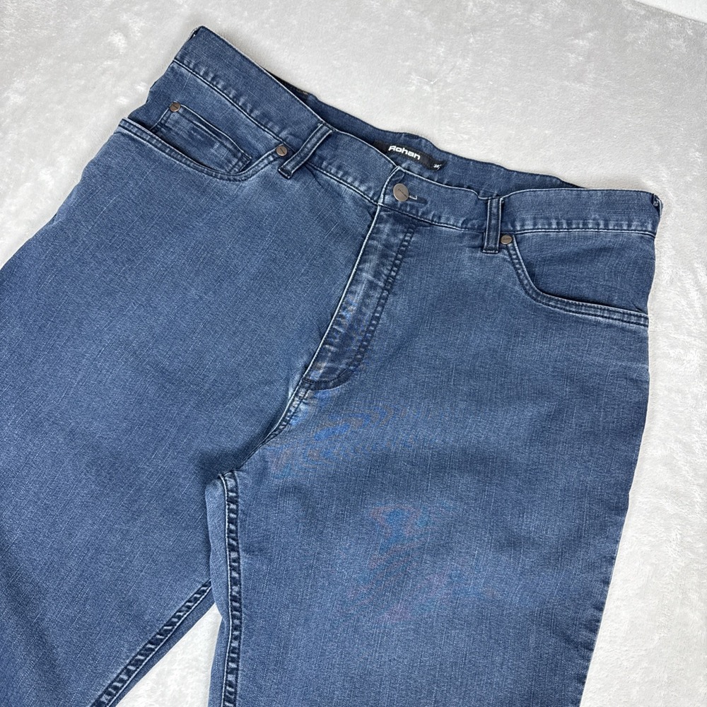Rohan Jeans Classic Men's 38S (Fit 37X28) Blue Designer Preppy Denim Indigo Dye